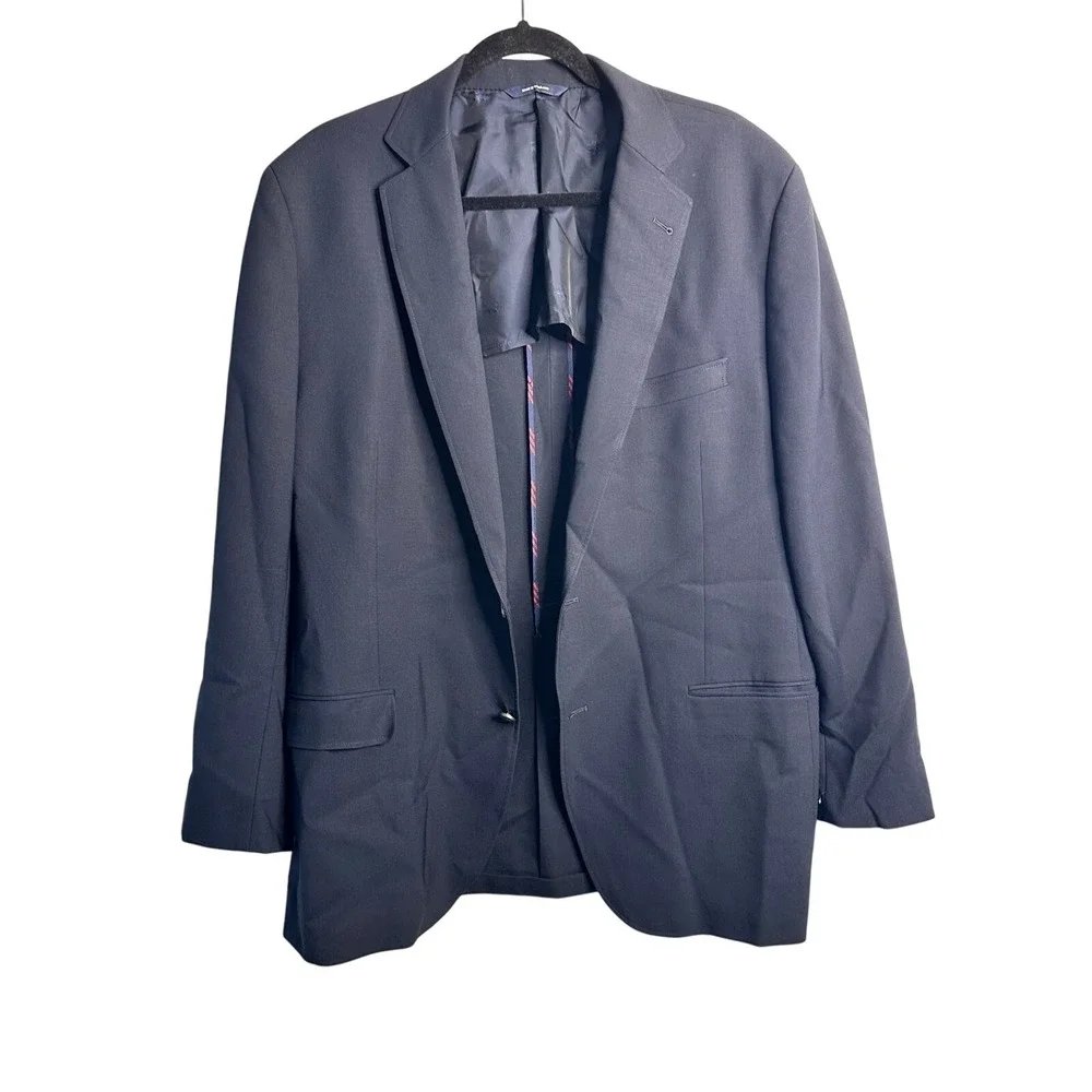 Brooks‎ Brothers Mens 46L Navy Blue Lanificio Comero Italian Wool
